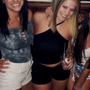 Tye Around Neck Black Shirt